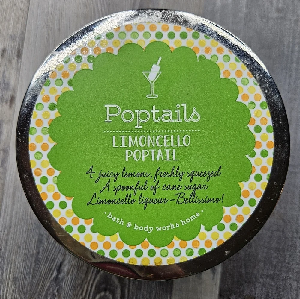 Bath & Body Works Lemoncello Poptail Candle 3 Wick NEW HTF 2015
